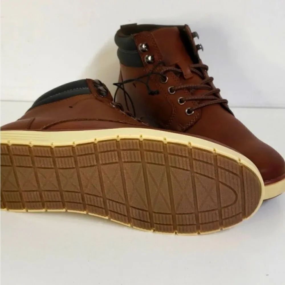 NEW! Men's Goodfellow Maxwell Brown High Top Lace-Up Sneaker Boots